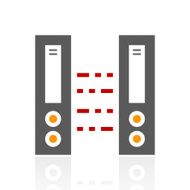 Network Server icon on a white background N11