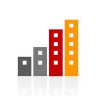Apartment Building icon on a white background N18