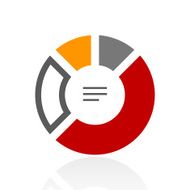 Donut Chart icon on a white background N10