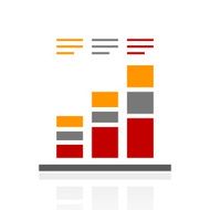 Bar Graph icon on a white background N35