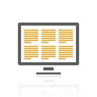 Computer Monitor icon on a white background N10