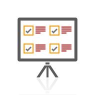 Projection Screen icon on a white background N11