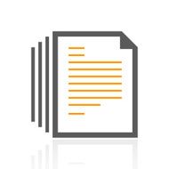 Document icon on a white background N32