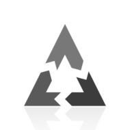 Chevron Chart icon on a white background N23