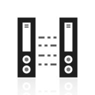 Network Server icon on a white background N12