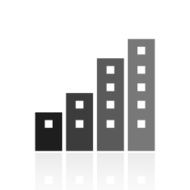 Apartment Building icon on a white background N19