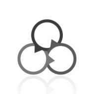Venn Diagram icon on a white background N5