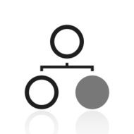 Flowchart icon on a white background N39
