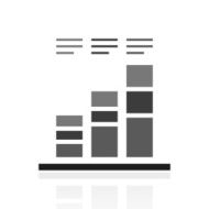 Bar Graph icon on a white background N38
