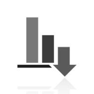 Bar Graph icon on a white background N39