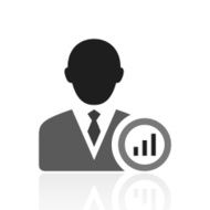 Businessman icon on a white background N32