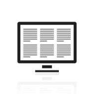 Computer Monitor icon on a white background N11
