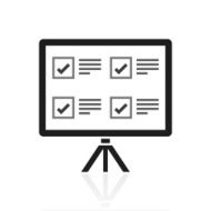 Projection Screen icon on a white background N12