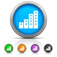 Apartment Building icon on round buttons N6