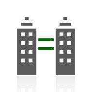 Office Building icon on a white background N14