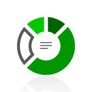 Donut Chart icon on a white background N12