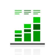 Bar Graph icon on a white background N41