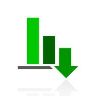 Bar Graph icon on a white background N42