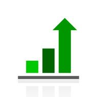 Bar Graph icon on a white background N43