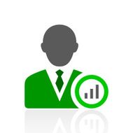 Businessman icon on a white background N33