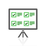Projection Screen icon on a white background N13