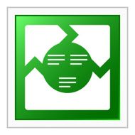 Chevron Chart icon on a square button N15