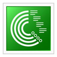 Radial Bar Chart icon on a square button N4