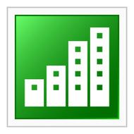 Apartment Building icon on a square button N12