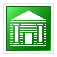 Bank icon on a square button N12