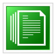 Document icon on a square button N25