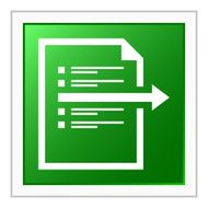 Document icon on a square button N27