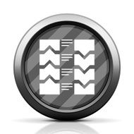 Flowchart icon on a round button N48
