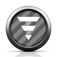 Pyramid icon on a round button N11