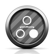 Flowchart icon on a round button N51