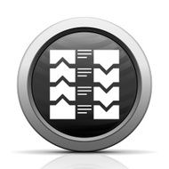 Flowchart icon on a round button N52