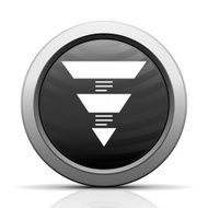 Pyramid icon on a round button N13