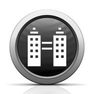 Office Building icon on a round button N16