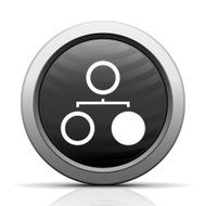 Flowchart icon on a round button N55