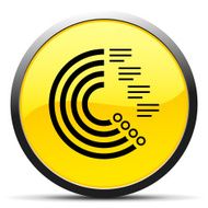 Radial Bar Chart icon on a round button N8