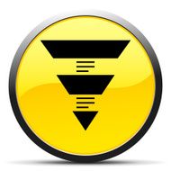 Pyramid icon on a round button N15