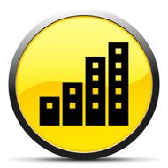 Apartment Building icon on a round button N26