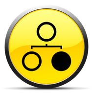 Flowchart icon on a round button N59