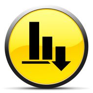 Bar Graph icon on a round button N58