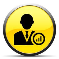 Businessman icon on a round button N46