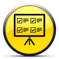 Projection Screen icon on a round button N17