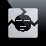 Chevron Chart icon on a black background N7