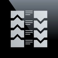 Flowchart icon on a black background N11