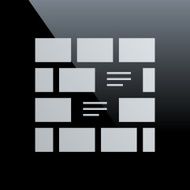 Wall icon on a black background N4