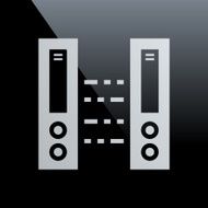 Network Server icon on a black background N4