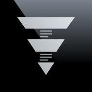 Pyramid icon on a black background N3